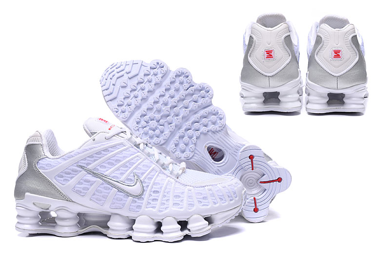 Nike Shox TL 2038 White Silver Shoes - Click Image to Close